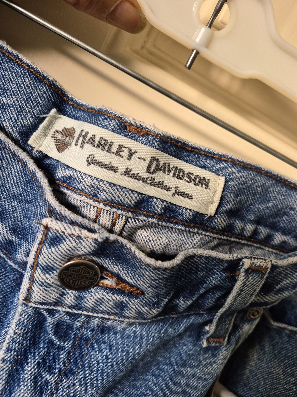 MENS HARLEY DAVIDSON JEANS 38x30 BLUE VINTAGE MOTORCYCLE